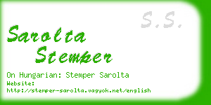 sarolta stemper business card
